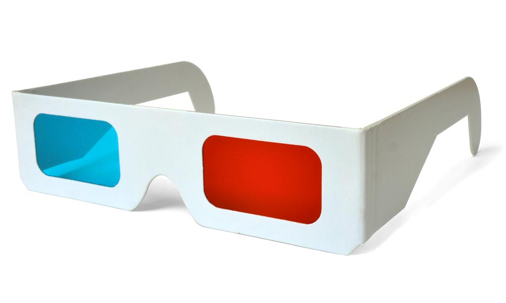 Amdohai 50 pièces lunettes en carton 3D lunettes de carte blanche anaglyphe  rouge et cyan pour la visualisation 3D 