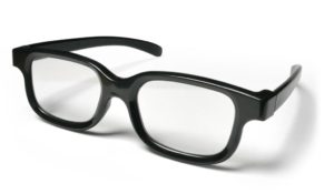 Black Frames STD ChromaDepth 10 3D Paper Glasses